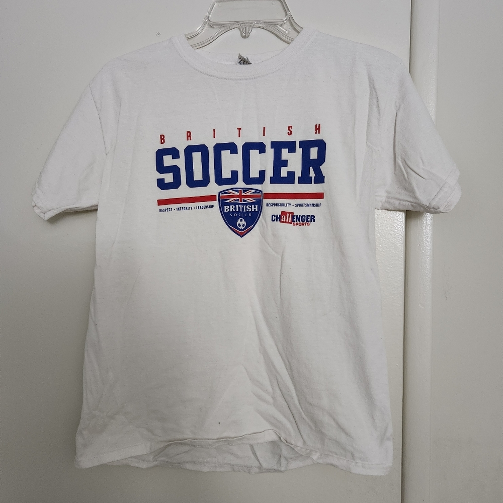 British Soccer Plain wite Tshirt